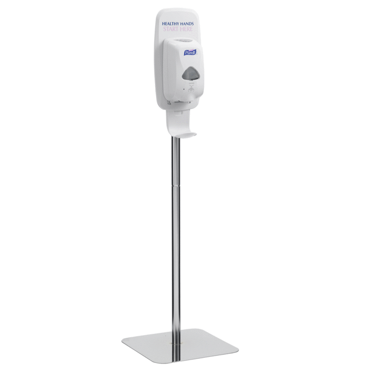 Metallic Gojo Purell Mobile Stand For TFX LTX 12 Touch Free Dispenser