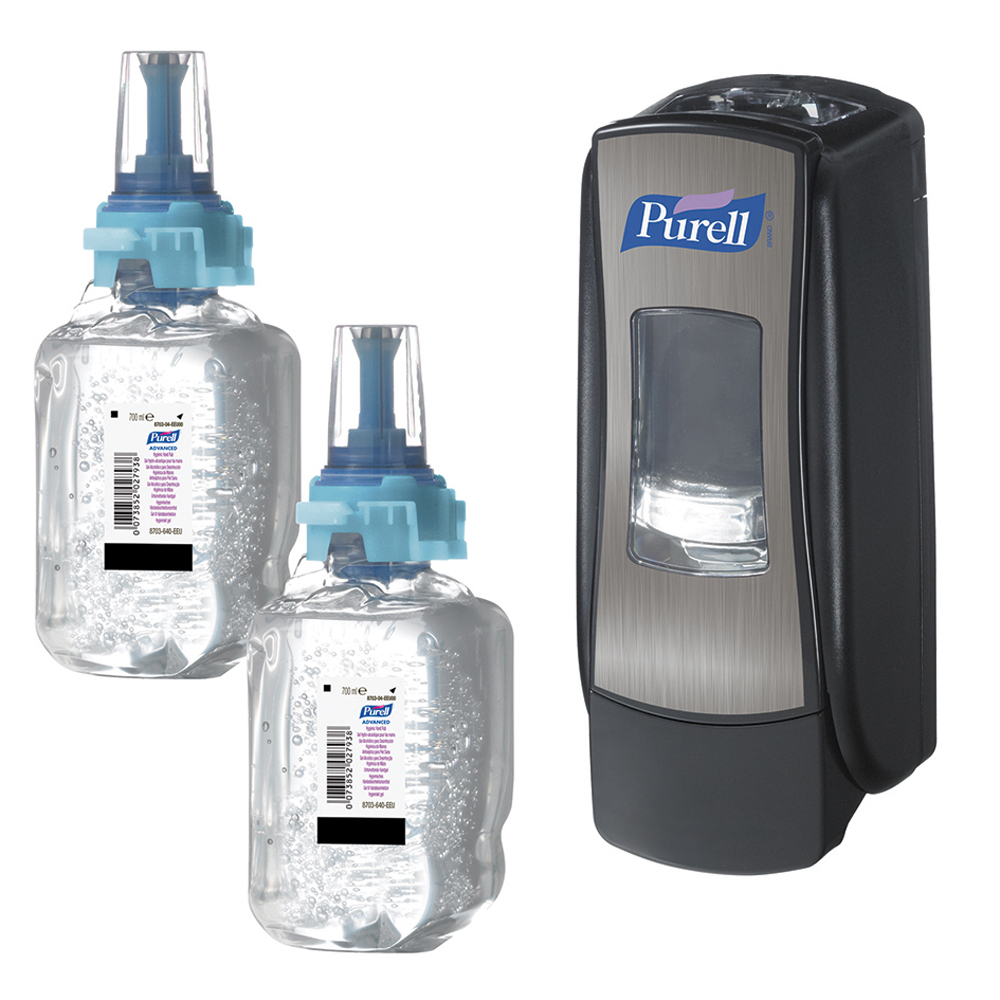 Adx Manual Pump Purell Dispensers And Gels 700ml And 1200ml Connevans